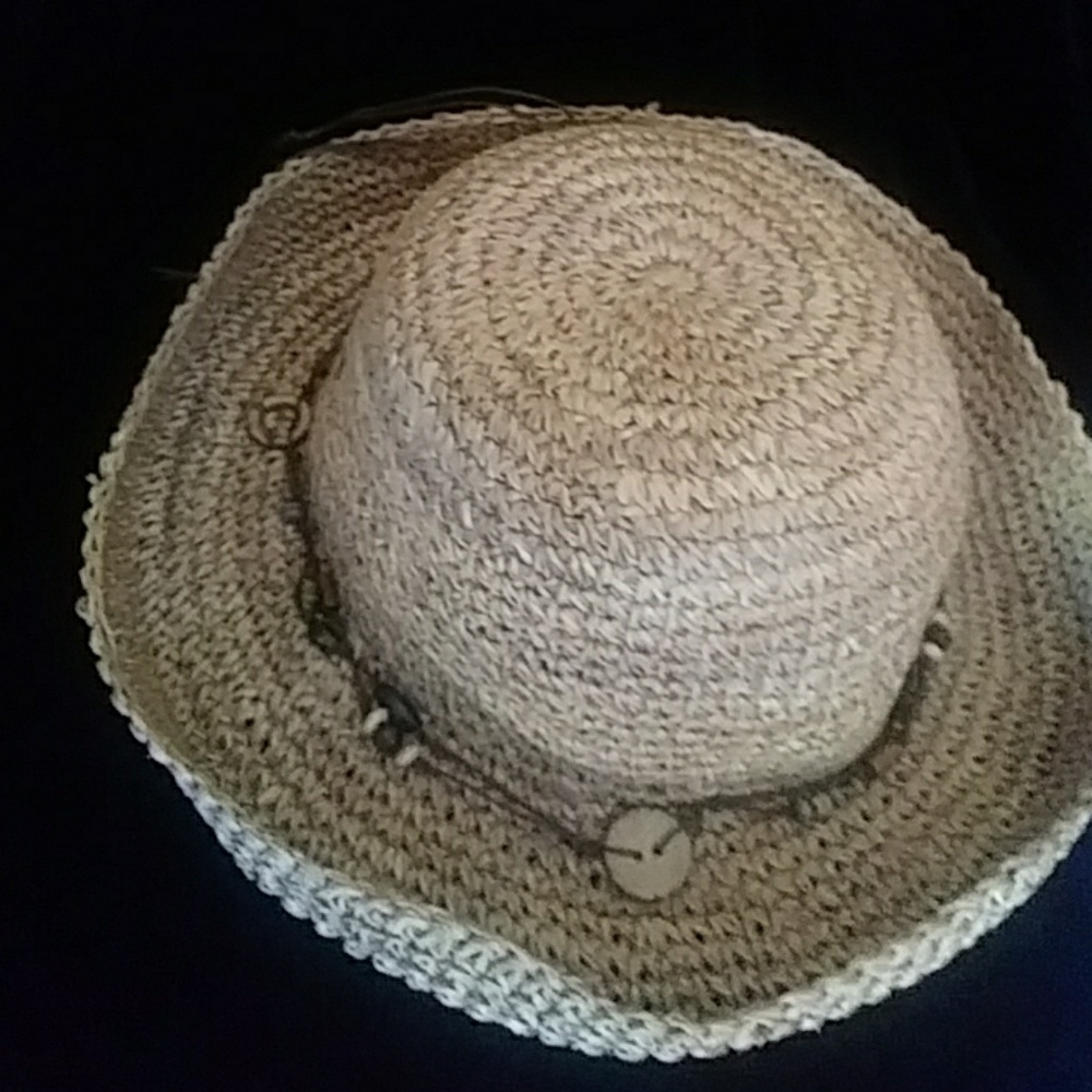 Straw Hat With Waxed String Headband - image 1